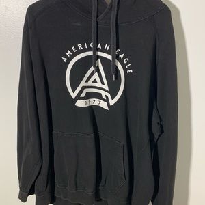 American Eagle Hoodie Black and White XXL